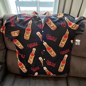 Ripple Junction Red and Black Button Up  XL